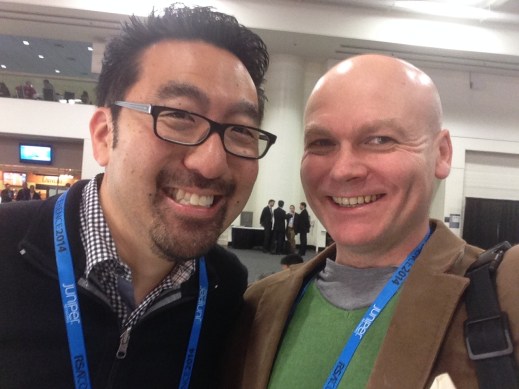 Gene very graciously allowing me to take a selfie with him